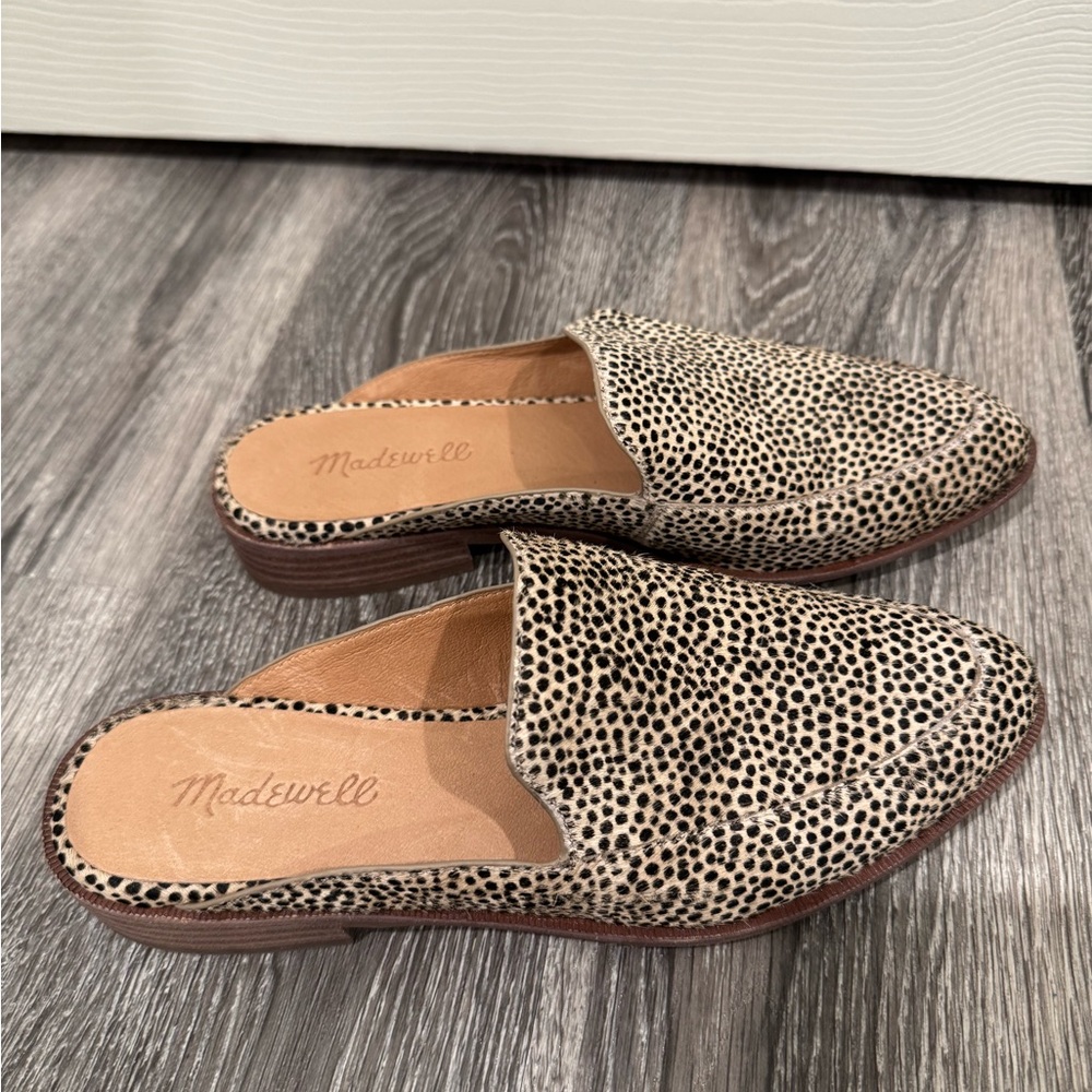 Madewell Women's Frances Loafer Mule in Spotted Calf Hair